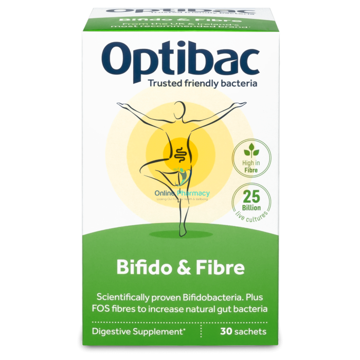 Optibac Bifidobacteria & Fibre - 30 Sachets - OnlinePharmacy
