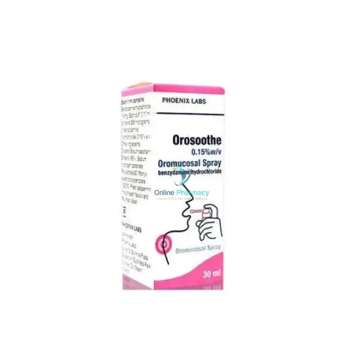 Orosoothe Benzydamine Sore Throat Spray - 30ml - OnlinePharmacy