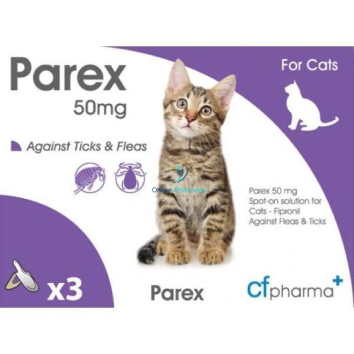 Parex Spot-on Solution for Cats - Treat Fleas and Ticks - OnlinePharmacy