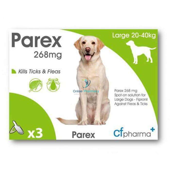 Parex Spot-on Solution for Large Dogs (20-40kg) - Treat Fleas and Ticks - OnlinePharmacy