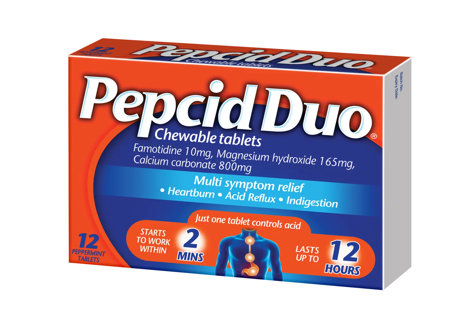 Pepcid Duo Chewable Tablets 10mg - 12 Pack