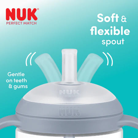 Nuk Perfect Match Learner Bottle With Straw Blue Penguin (8 Months +) - 150ml