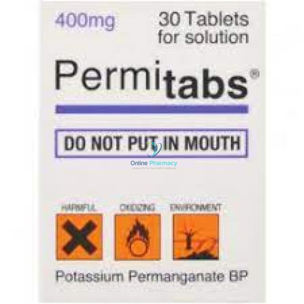 Permitabs Potassium Permanganate 400mg - 30 Tablets - OnlinePharmacy