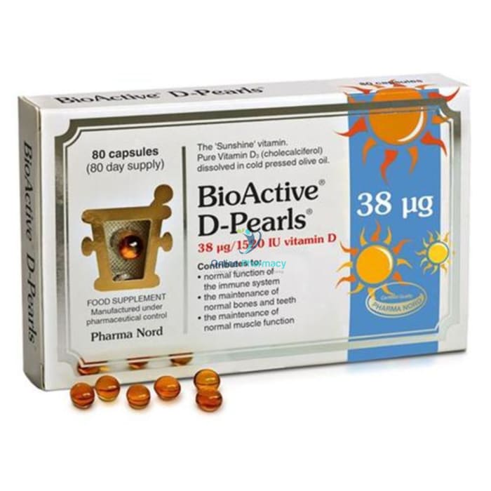Pharma Nord BioActive D-Pearls 38ug (1520iu) Vitamin D - 80/240 Pack - OnlinePharmacy