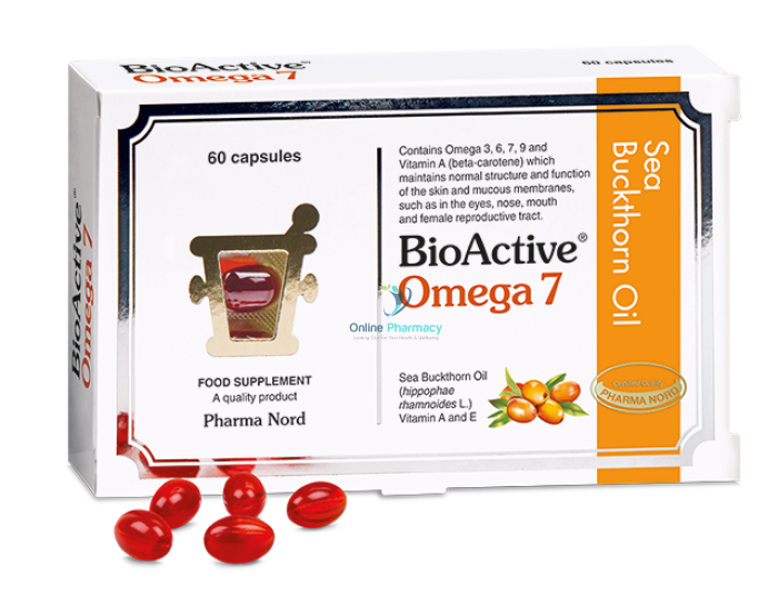 Pharma Nord Bioactive Omega 7 Sea Buckthorn Oil Capsules - 60/150 Pack Eye Health