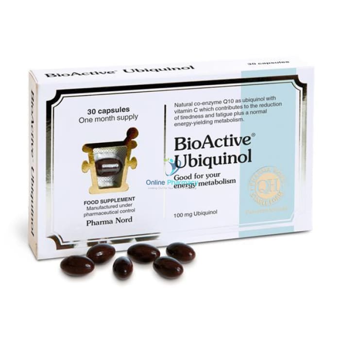 Pharma Nord BioActive Ubiquinol 100mg Capsules - 30 Pack - OnlinePharmacy