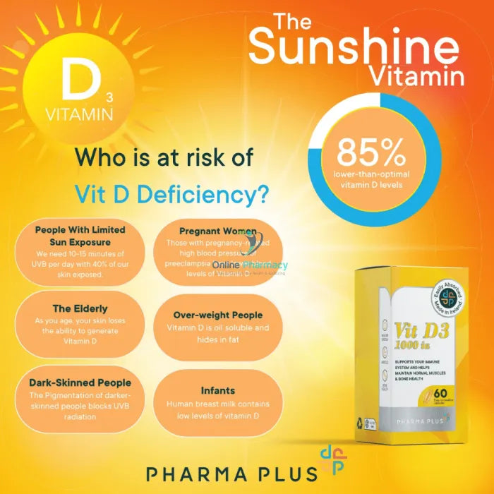 Pharma Plus Daily Vitamin D - 60 Capsules