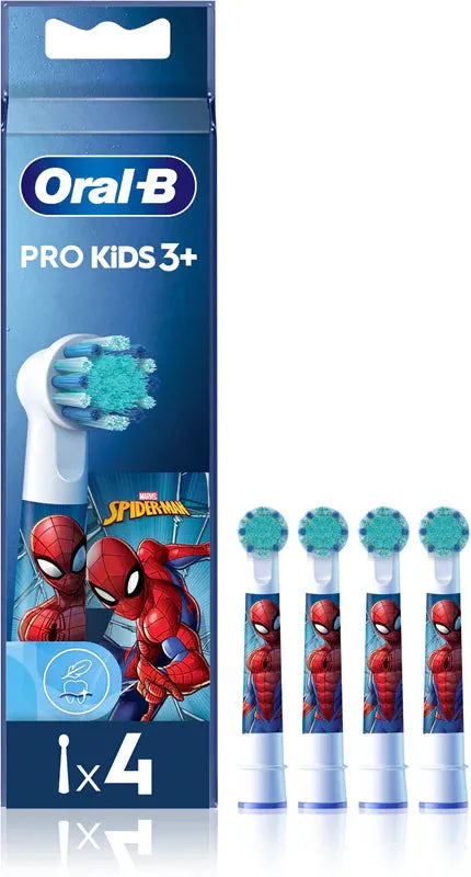 Oral B Kids Spiderman Refill Heads - 4 Pack