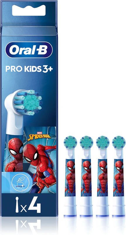 Oral B Kids Spiderman Refill Heads - 4 Pack