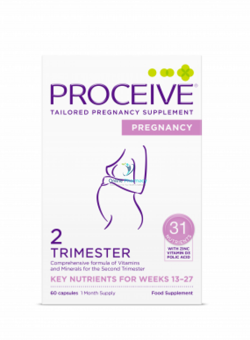 Proceive Pregnancy Second Trimester (T2) - 60 Capsules - OnlinePharmacy