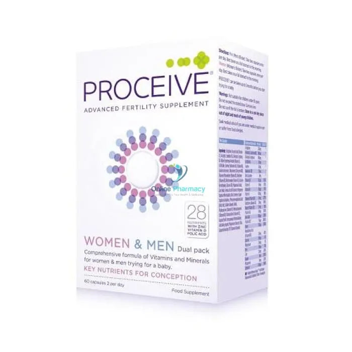 Proceive Women & Men Dual Pack Advanced Fertility Supplement - 120 Capsules