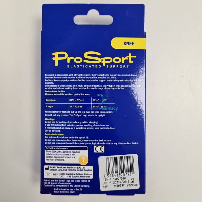 Prosport Knee Support Medium - 1 Pack Supports & Braces