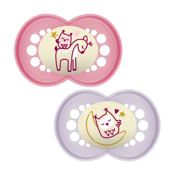 Mam Original Night Soother 6 months+ Girl - 2 Pack