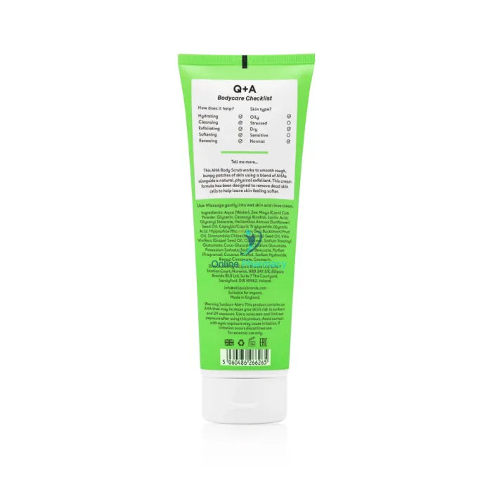 Q + A Aha Exfoliator Body Scrub 250Ml