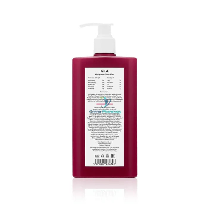 Q + A Hyaluronic Acid Post - Shower Moisturiser 250 Ml Lotion & Moisturizer