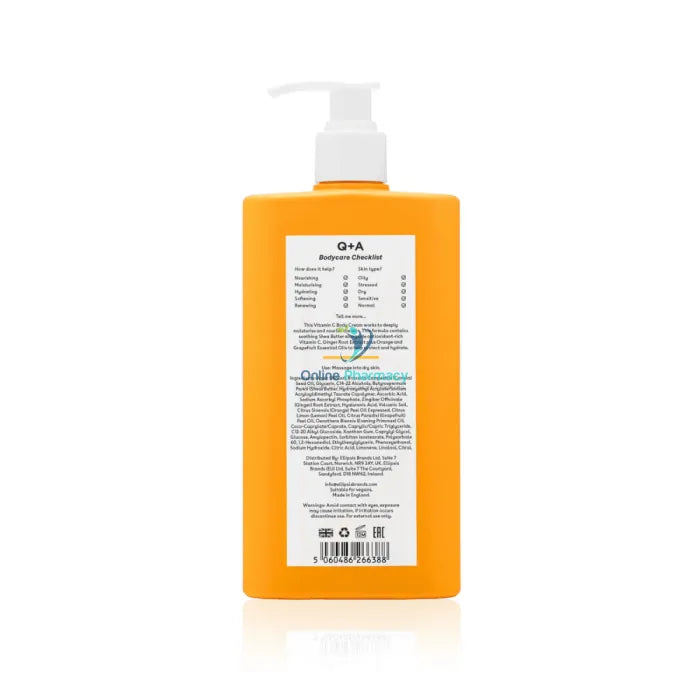 Q + A Vitamin C Body Cream 250Ml Lotion & Moisturizer