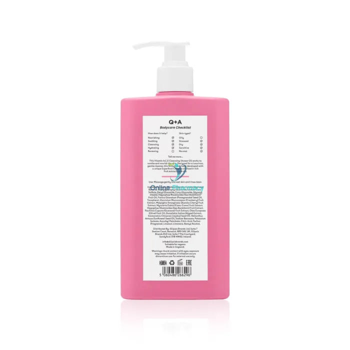 Q + A Vitamin A.c.e Cleansing Shower Oil 250Ml Skin Care