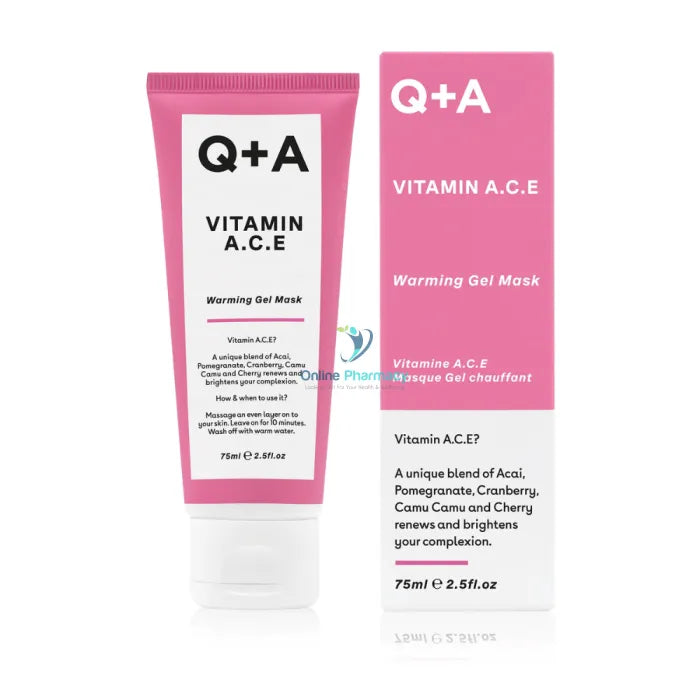 Q + A Vitamin A.c.e. Warming Gel Mask 75Ml Face Masks