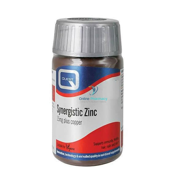 Quest Synergistic Zinc 15mg Plus Copper - 30/90 Pack - OnlinePharmacy
