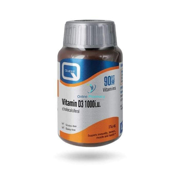 Quest Vitamin D3 1000iu - 90/180 Tabs - OnlinePharmacy