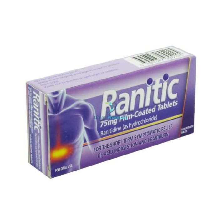 Ranitic Tablets 75Mg- Acid Reflux & Heartburn Treatment - OnlinePharmacy