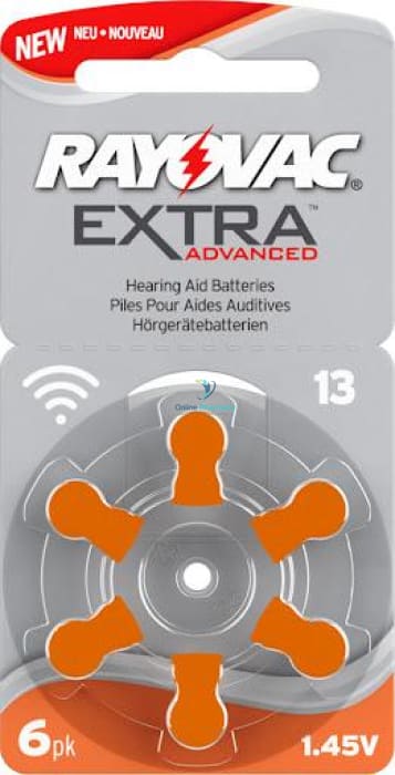 Rayovac Extra Size 13 Hearing Aid Batteries - 6 Pack