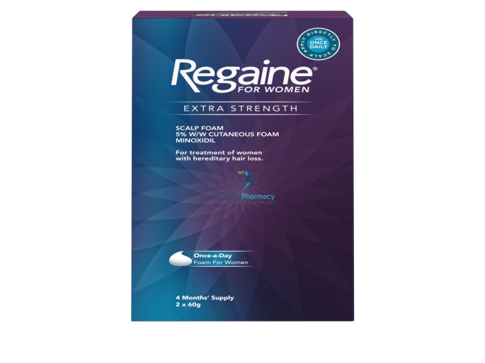 Regaine 5% Foam For Women - 2 X 60G Hair Loss Treatments