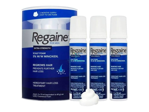 Regaine (minoxidil) 5% Foam For Men - 3 Month Supply - OnlinePharmacy