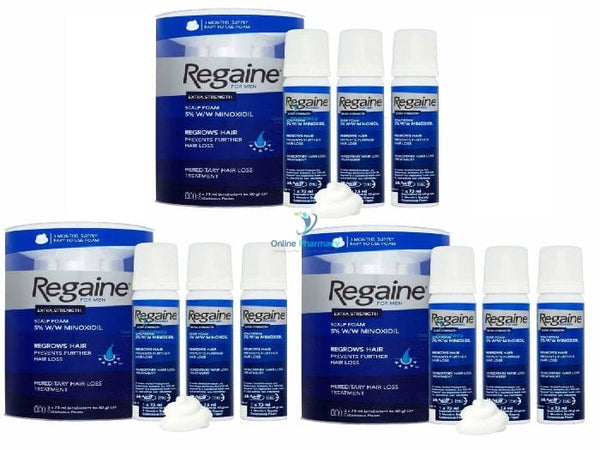 Regaine (minoxidil) 5% Foam For Men - 9 Month Supply - OnlinePharmacy