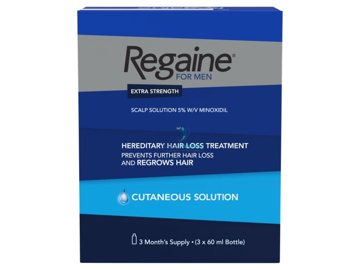 Regaine (Minoxidil) 5% Solution For Men (3 Month Supply) - 3 X 60Ml Pack Hair Loss Treatments