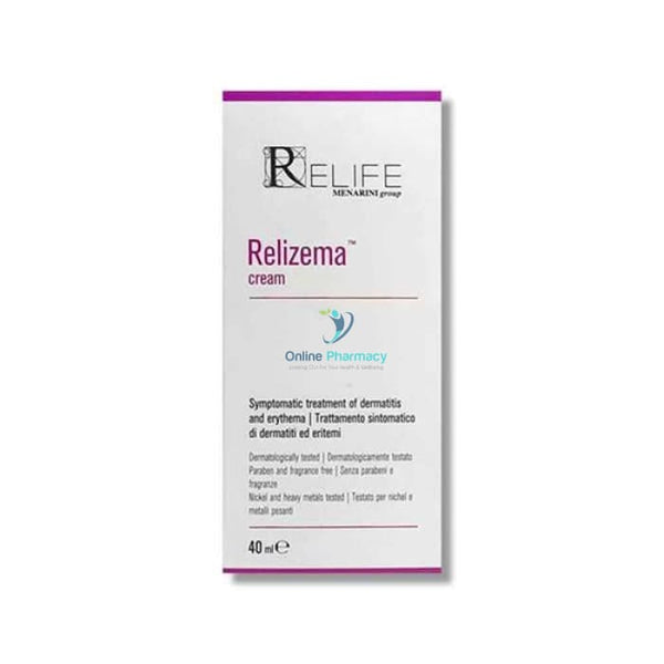 Relife Relizema Cream - 40Ml Dry Skin Eczema & Psoriasis