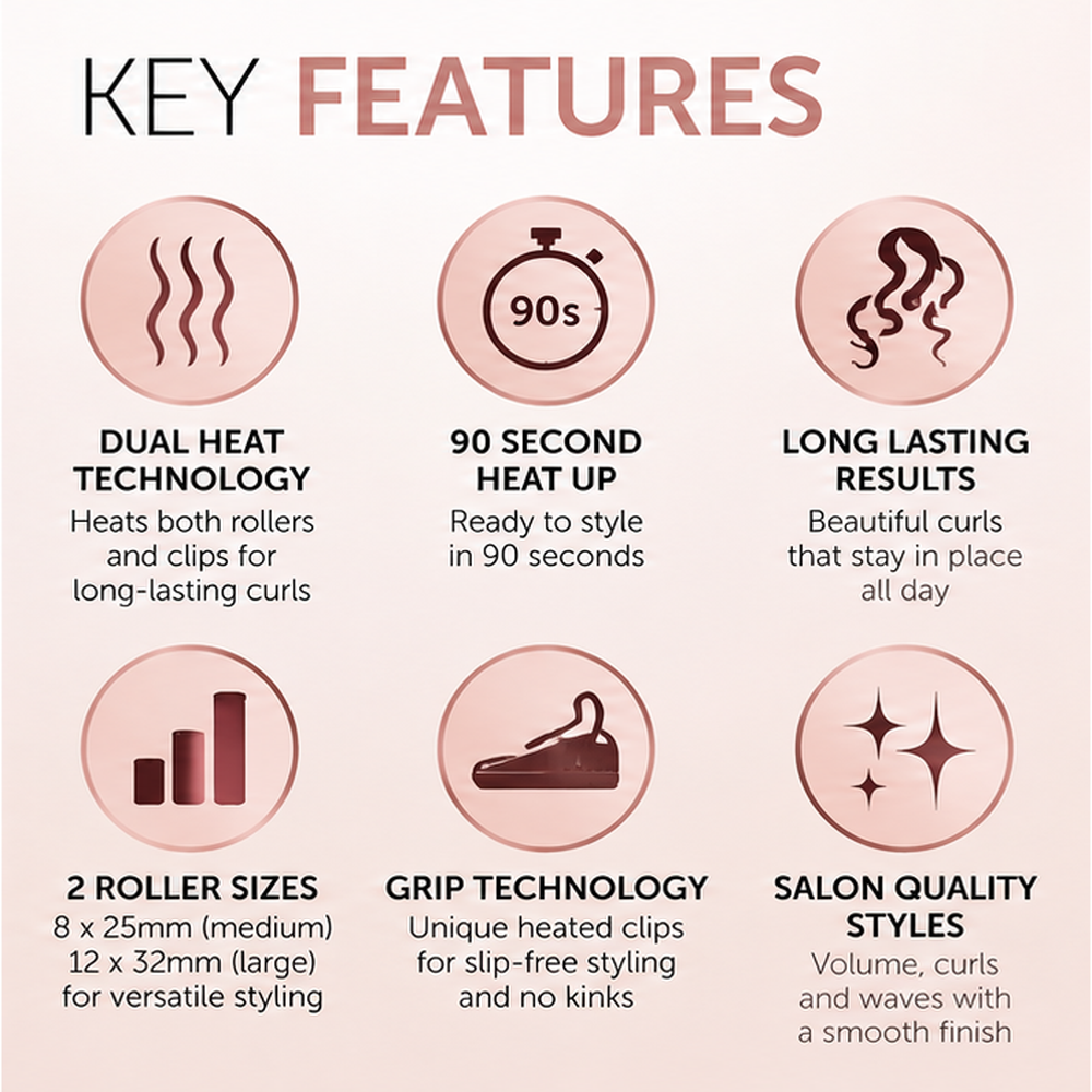Remington PROluxe Heated Hair Rollers - 20 Piece Set