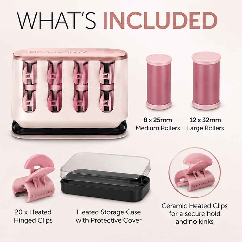 Remington PROluxe Heated Hair Rollers - 20 Piece Set