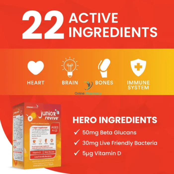 Revive Active Junior Vitamin & Mineral Complex - 20 Sachets Multivitamins