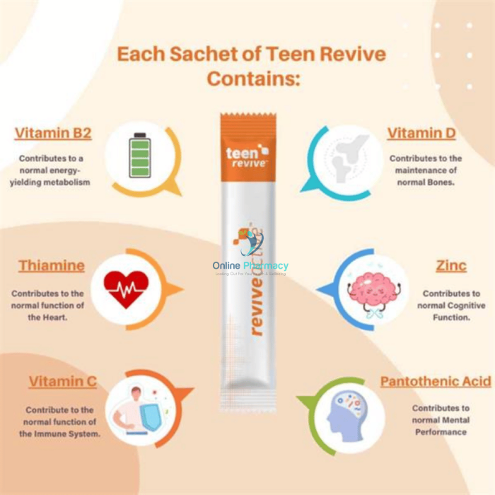 Revive Active Teen Vitamin & Mineral Complex - 20 Sachets Multivitamins