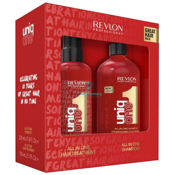Revlon Uniq 1 Set All in One Hair Shampoo & Treatment - 230/150ml - OnlinePharmacy