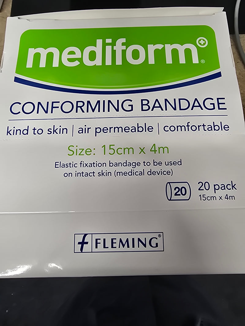 Mediform Conforming Bandage  15cm x 4m - Individual Bandage / Box of 20 Bandages