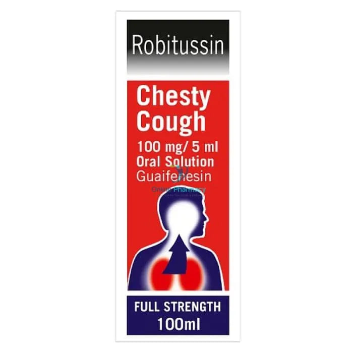 Robitussin Chesty Cough 100mg/5ml Guaifenesin Oral Solution - 100ml