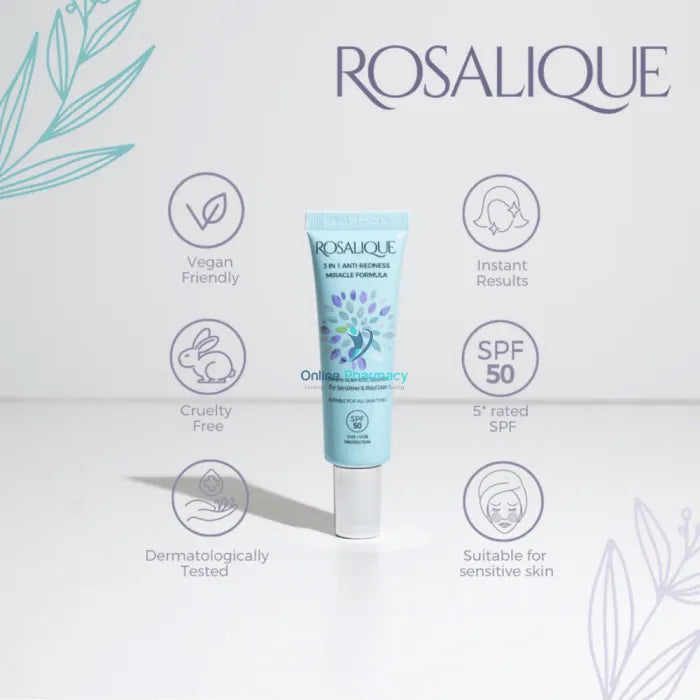 Rosalique 3 in 1 Anti-Redness Miracle Formula SPF50