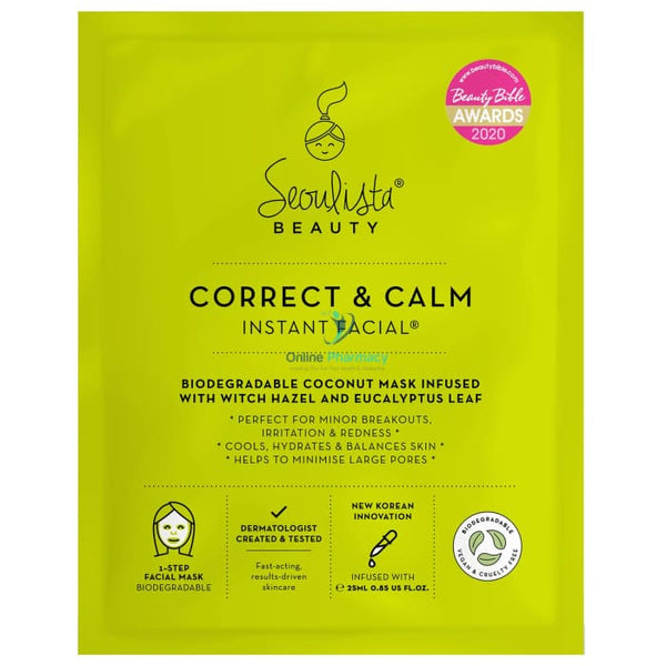 Seoulista Beauty Correct & Calm Instant Facial - 1 Pack - OnlinePharmacy