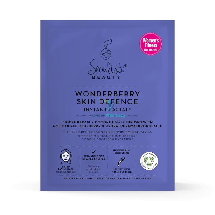 Seoulista Beauty Wonderberry Skin Defence Instant Facial - 1 Pack