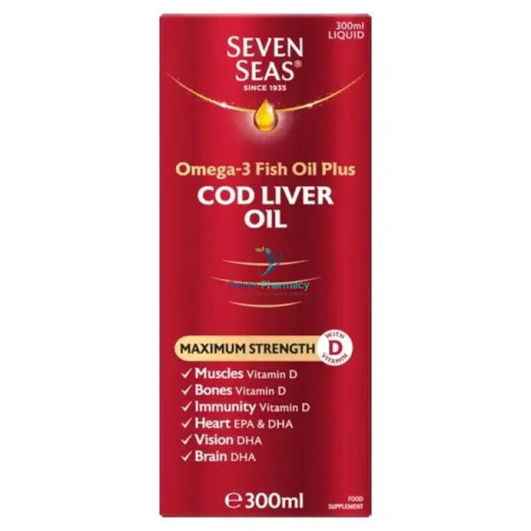 Seven Seas Cod Liver Oil Max Strength - 300Ml Fish Oils & Omega