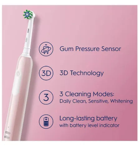 Oral-B Pro Series 1 Pink Electric Brush + Travel Case
