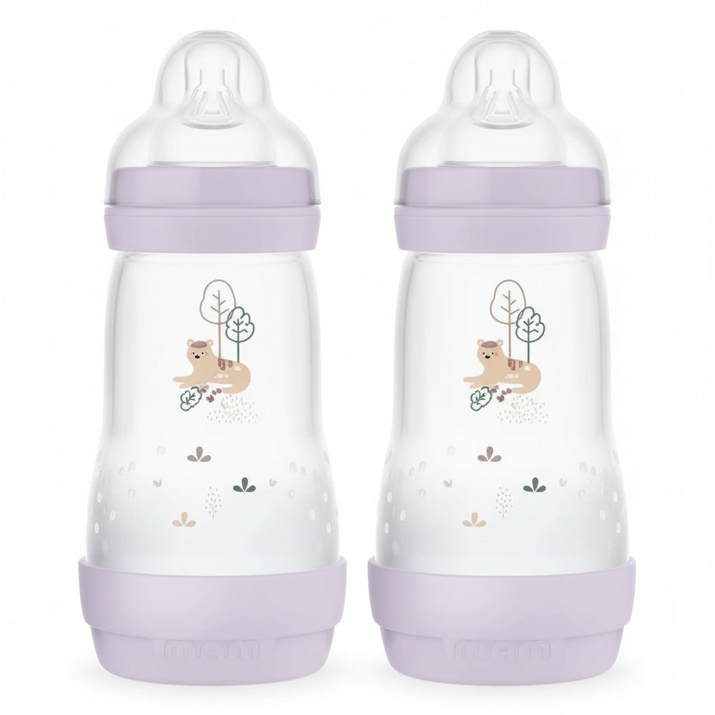 MAM Easy Start Anti Colic 260ml Bottle Purple - 2 Pk