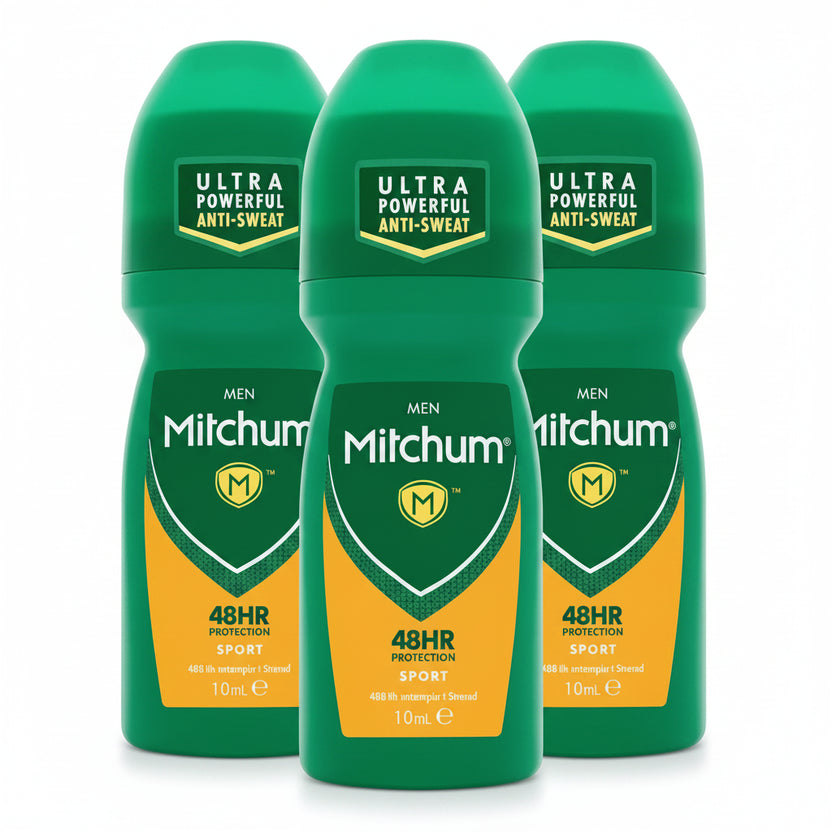 Mitchum for Men Sport Roll On - 100ml x 3