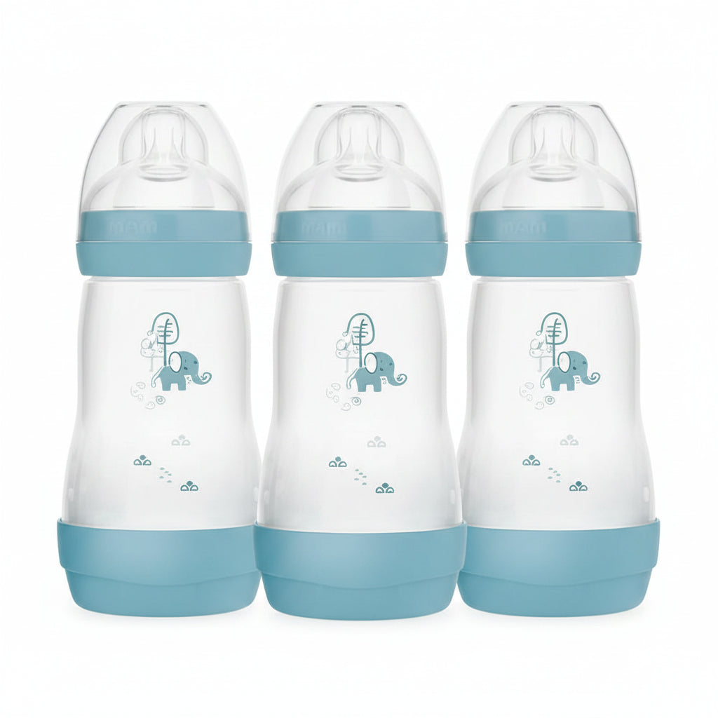 MAM Easy Start Anti Colic 260ml Bottle Blue - 3 Pk