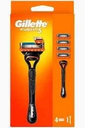 Gillette Fusion Manual Starter Handle +4 Blades