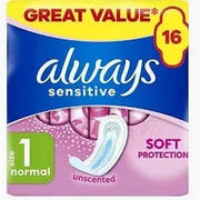 Always Sensitive Normal Pads - 16 Pack