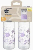 Tommee Tippee Decorated Bottles Purple - 2pk
