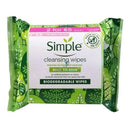 Simple Facial Wipes Biodegradable Twin Pack - 20's X 2